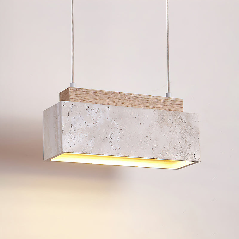 travertine pendant light shown as a main product image for kitchen islands