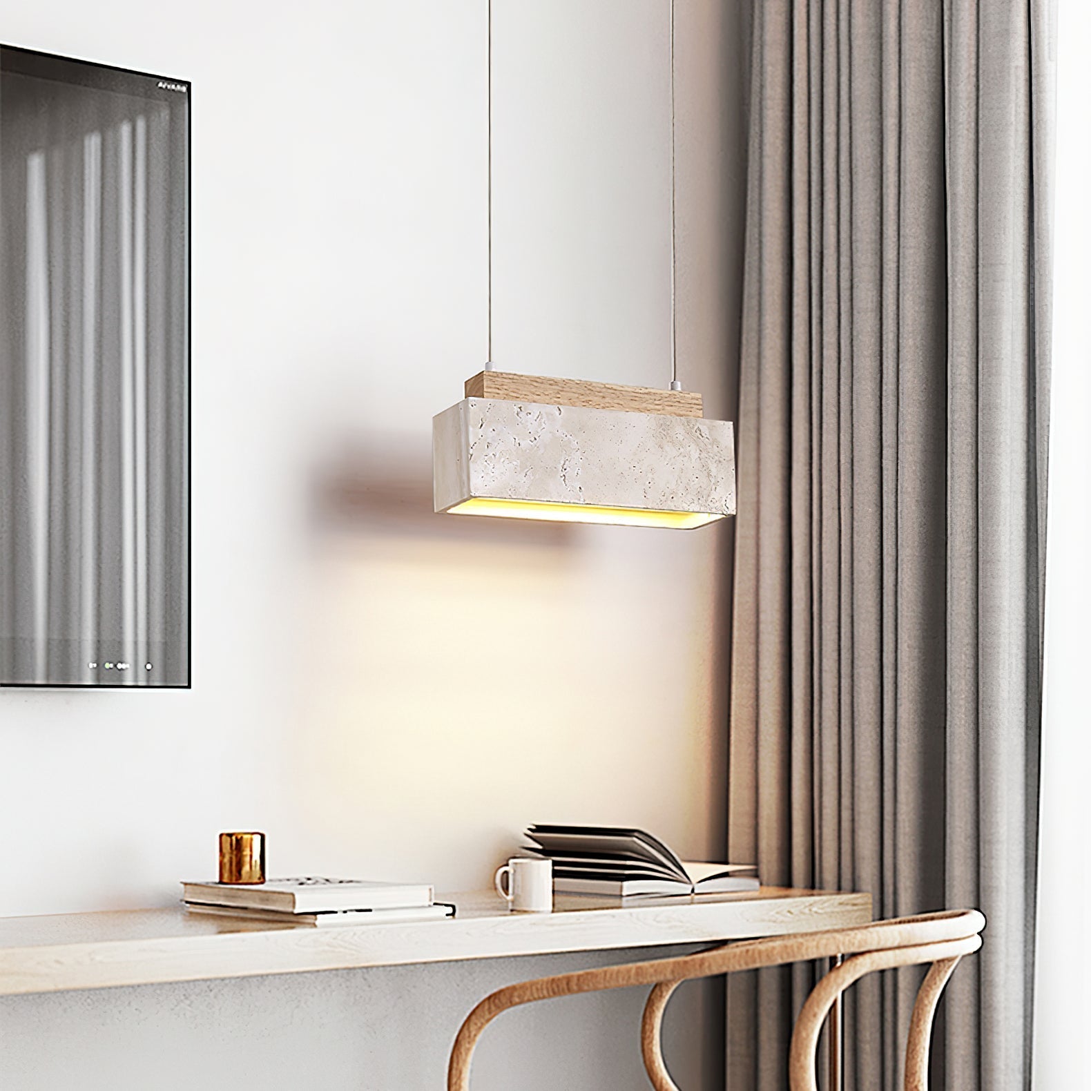 Close-up angle of Canyon Crest Pendant Lamp showing form and material detail