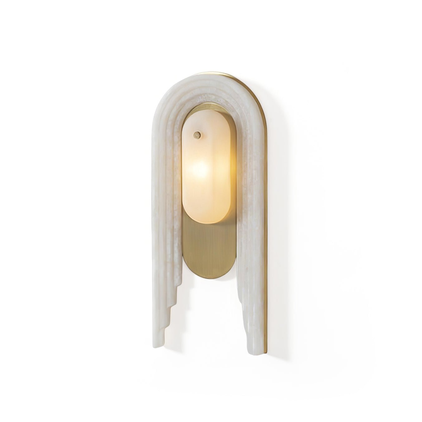 Cascada Alabaster Wall Light - Dia 18cm x H 40cm Metal, Hardwired Wall Sconce, detail 15