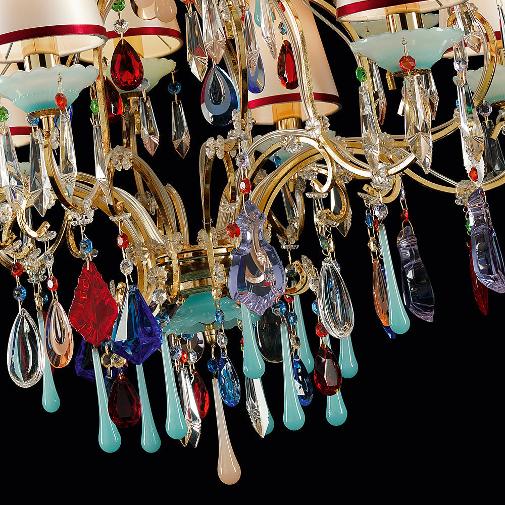 Exclusive Vintage Design Gold Plated Crystal Chandelier