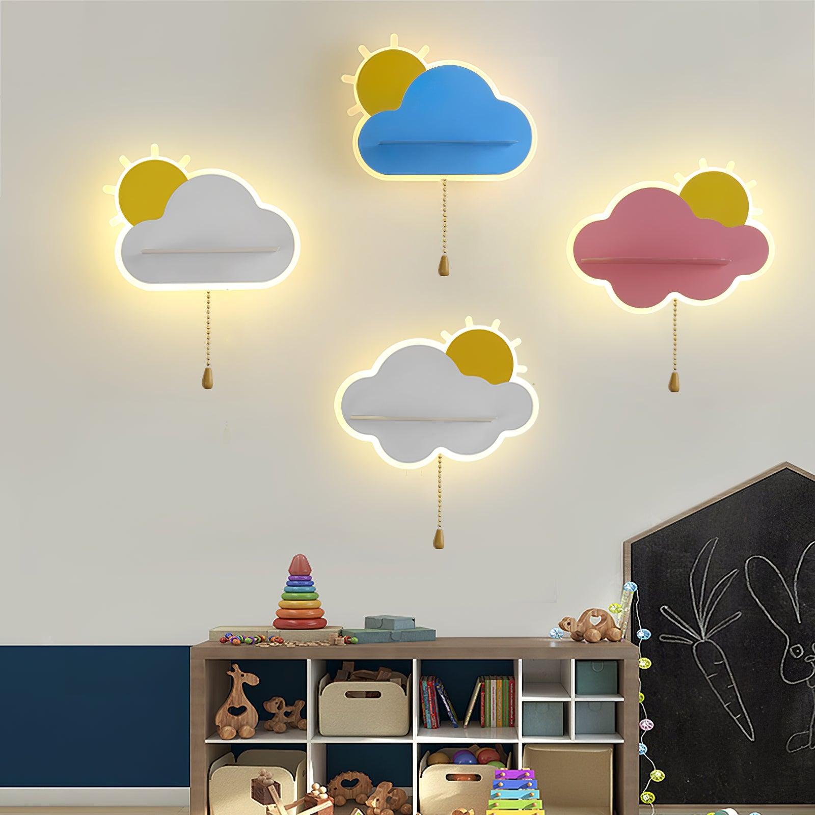 Child Cloud Wall Light, Bedroom Wall Sconce, detail 3