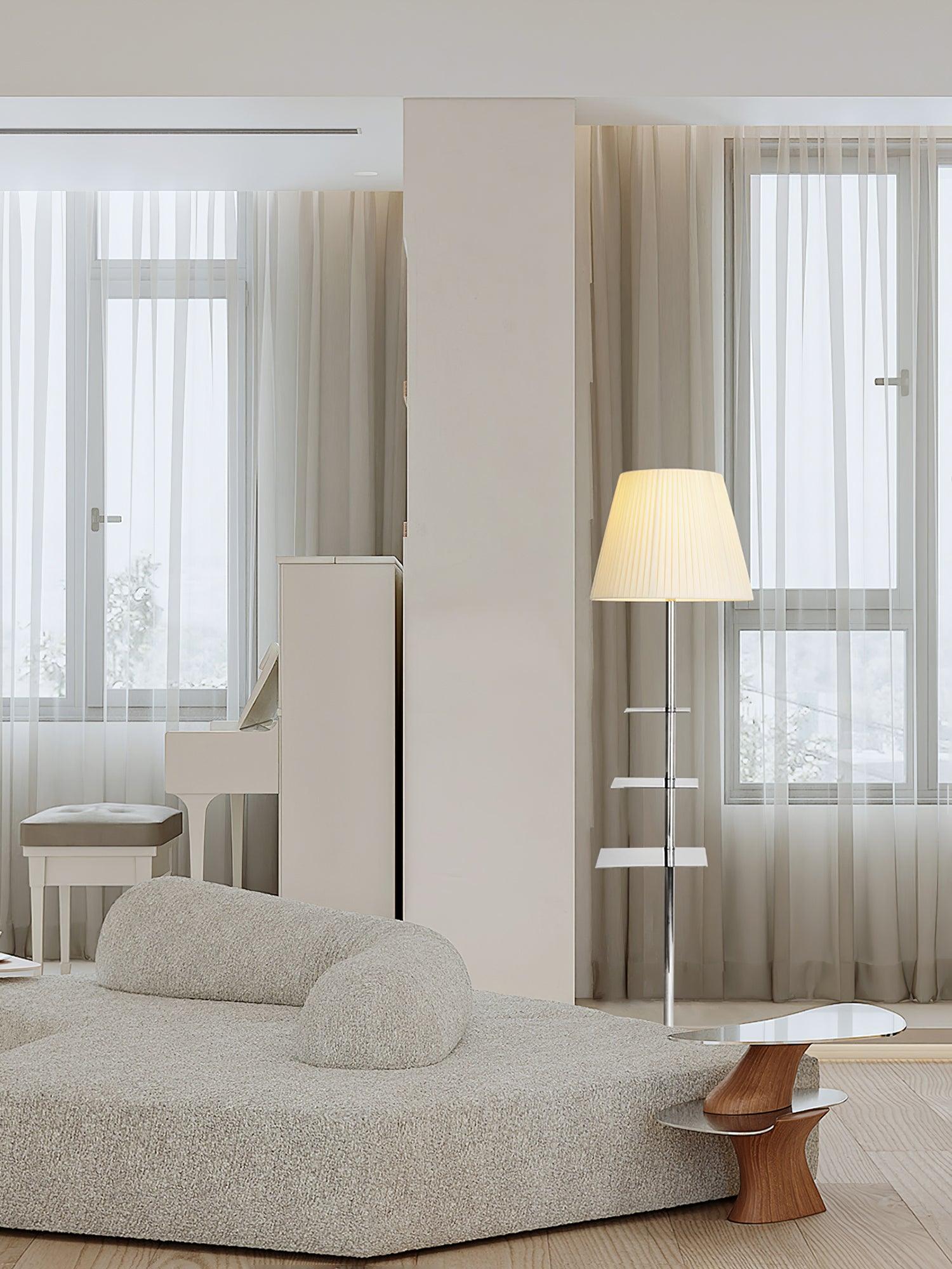 Chrome Prism Side Table Floor Light, Floor Lamp, detail 5