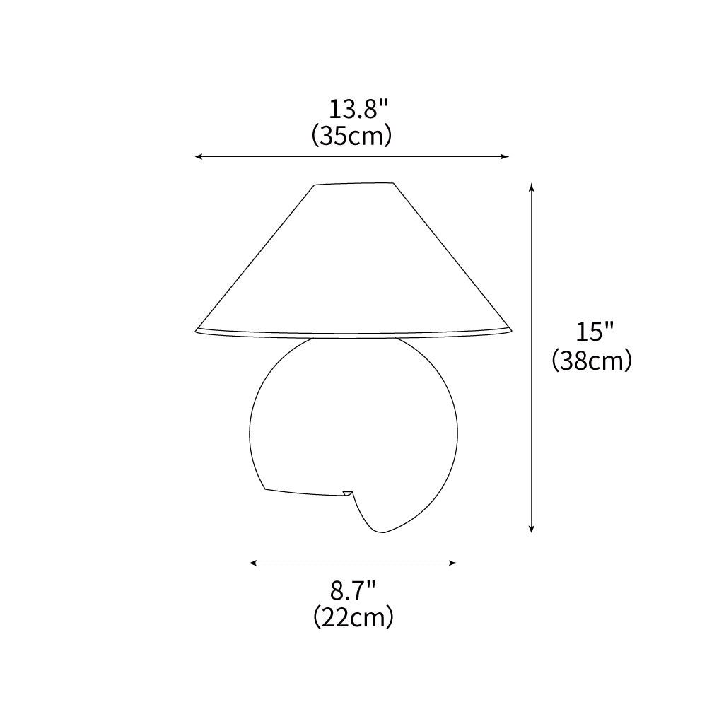 Corner Log Table Lamp 13.8