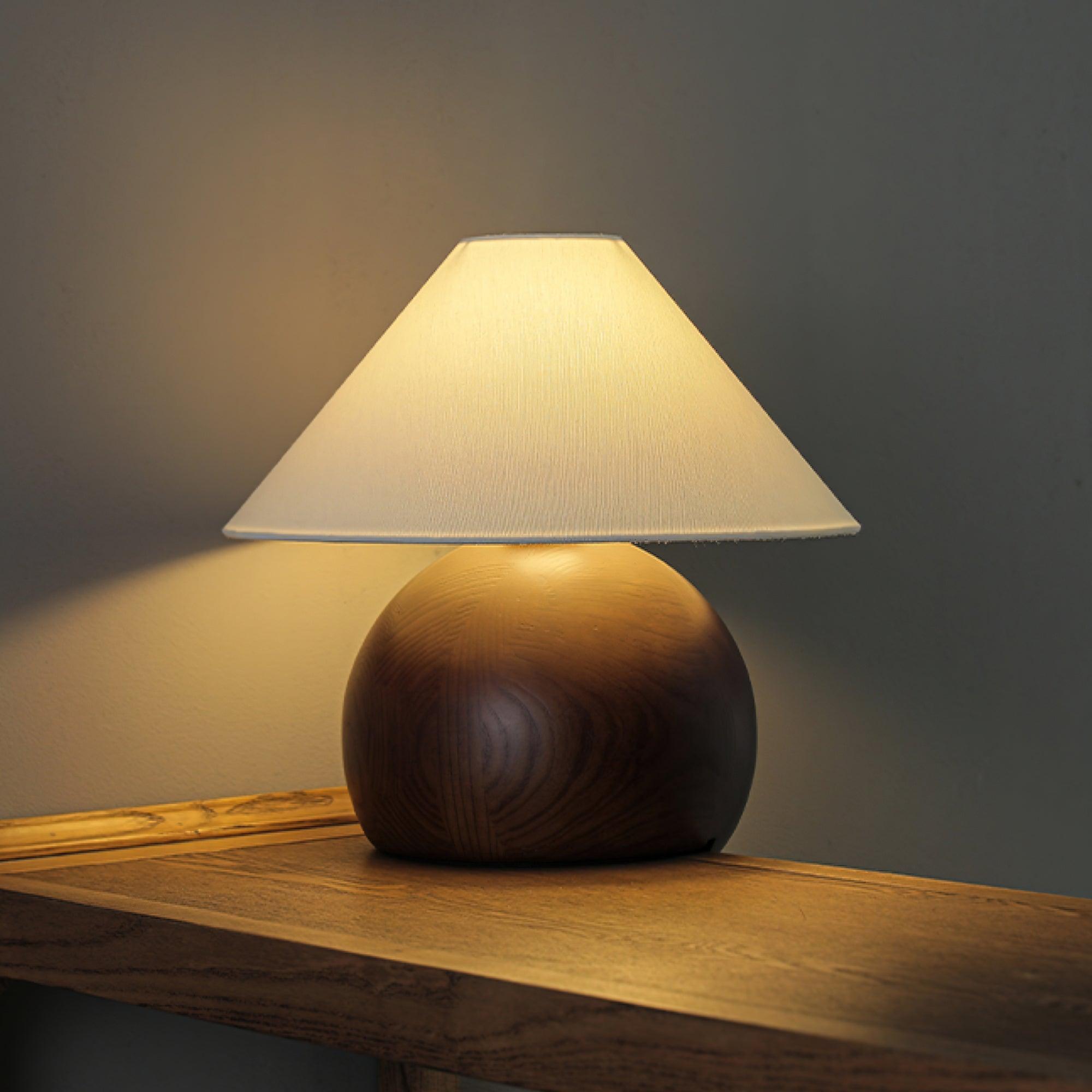 Corner Log Table Lamp 13.8