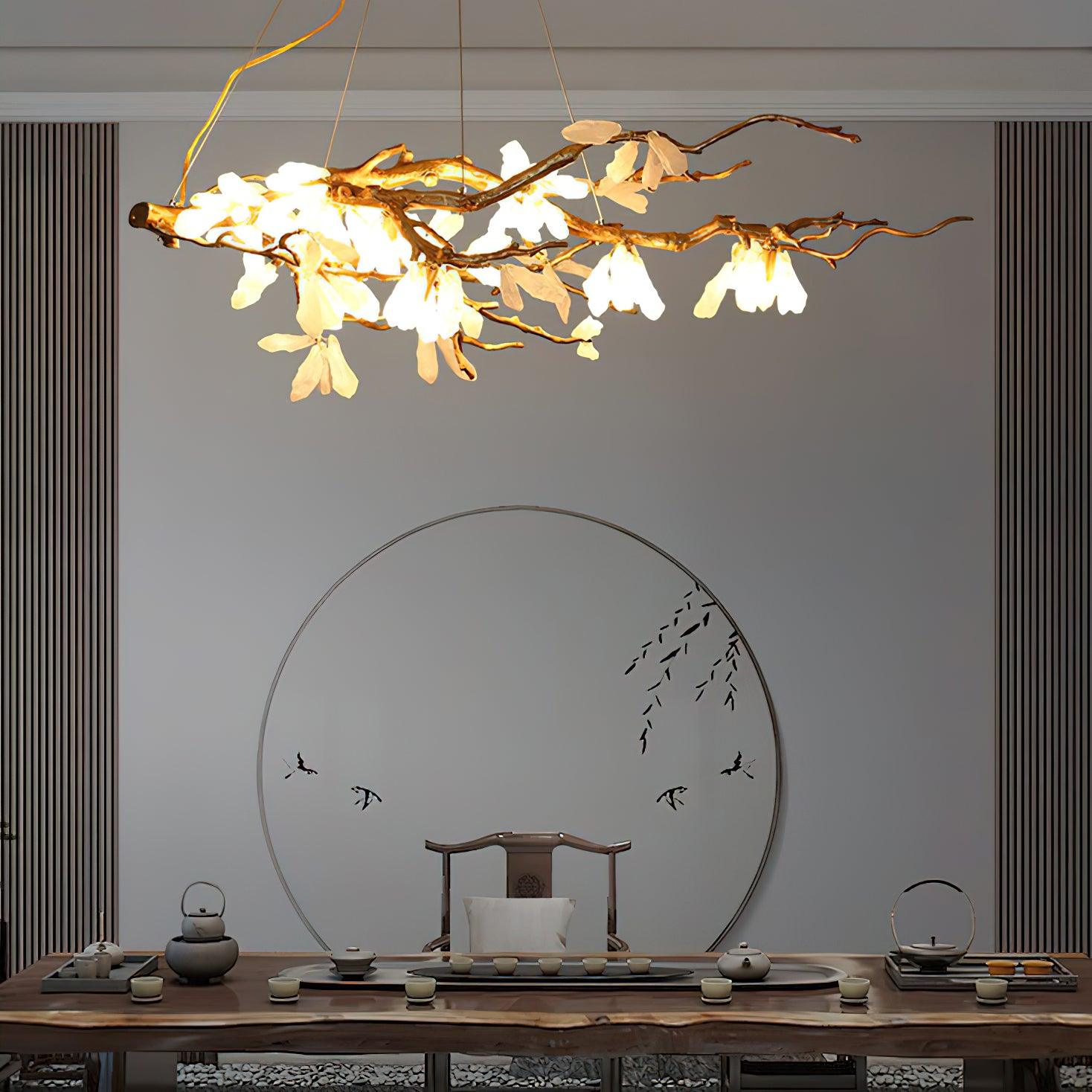 Crushed Natural Stone Chandelier detail view 2