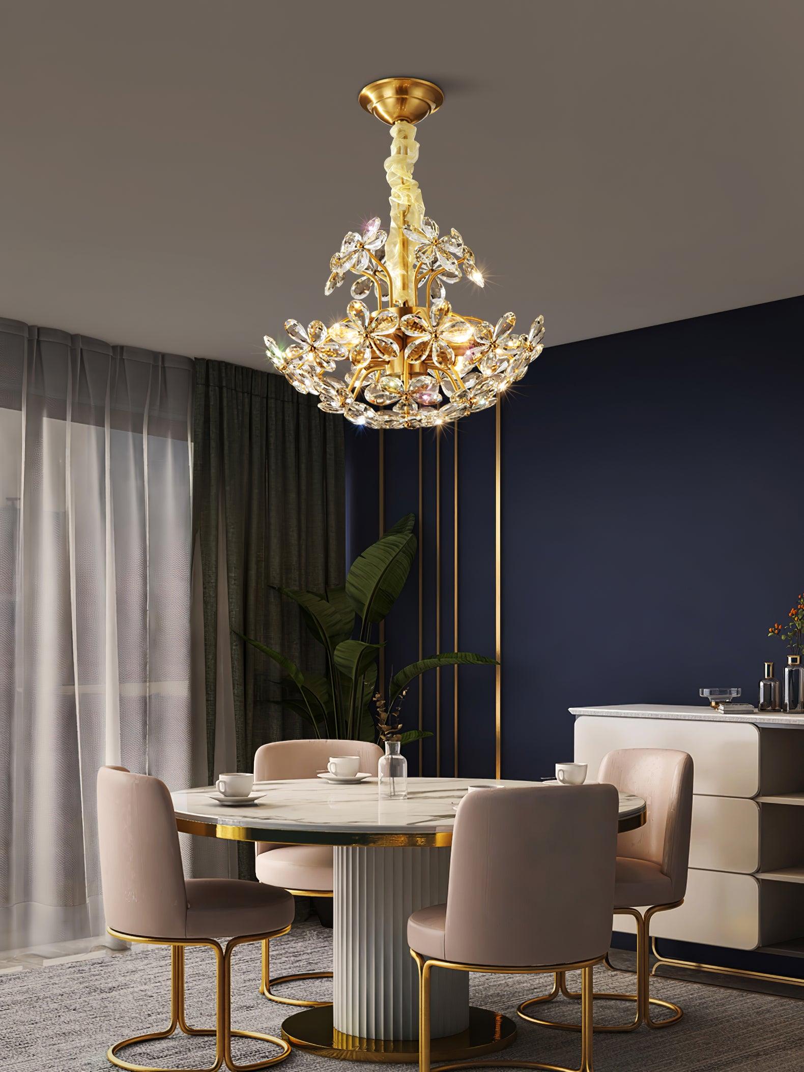 Crystal Flower Chandelier