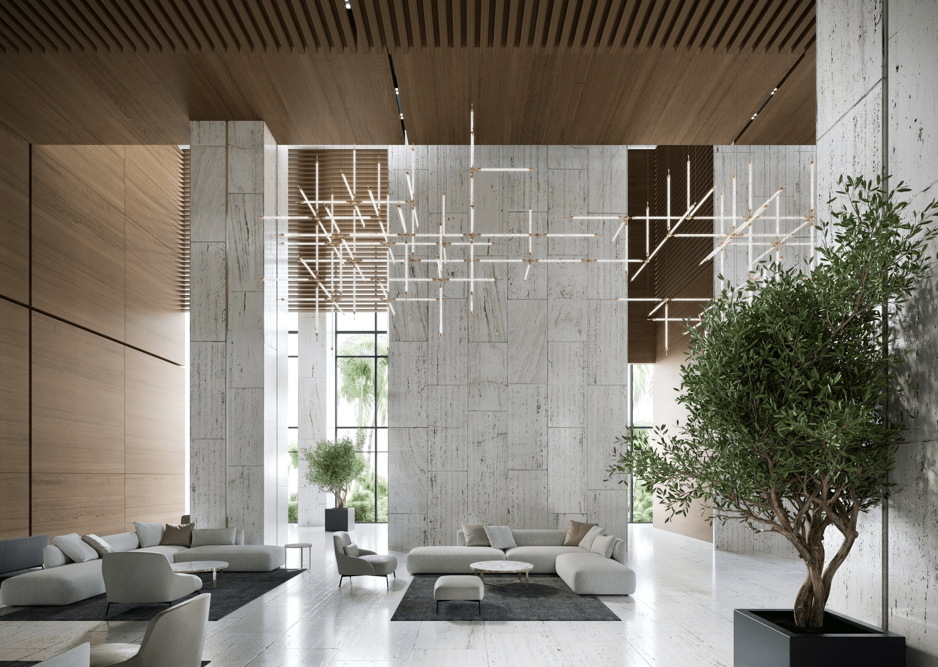 Crystal Grid Customizable Chandelier