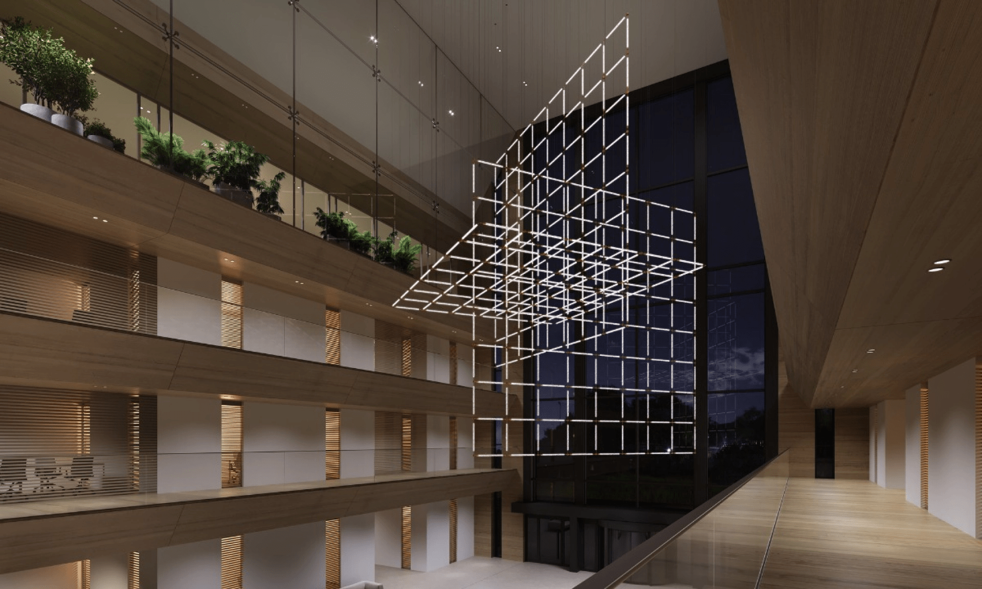 Crystal Grid Customizable Chandelier