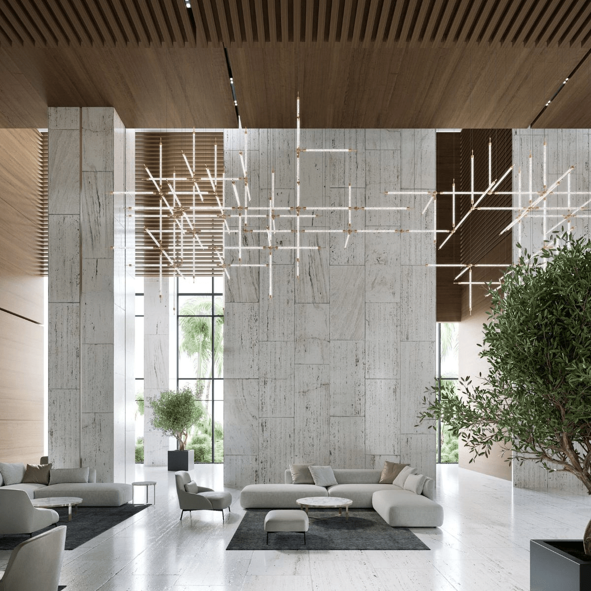 Crystal Grid Customizable Chandelier