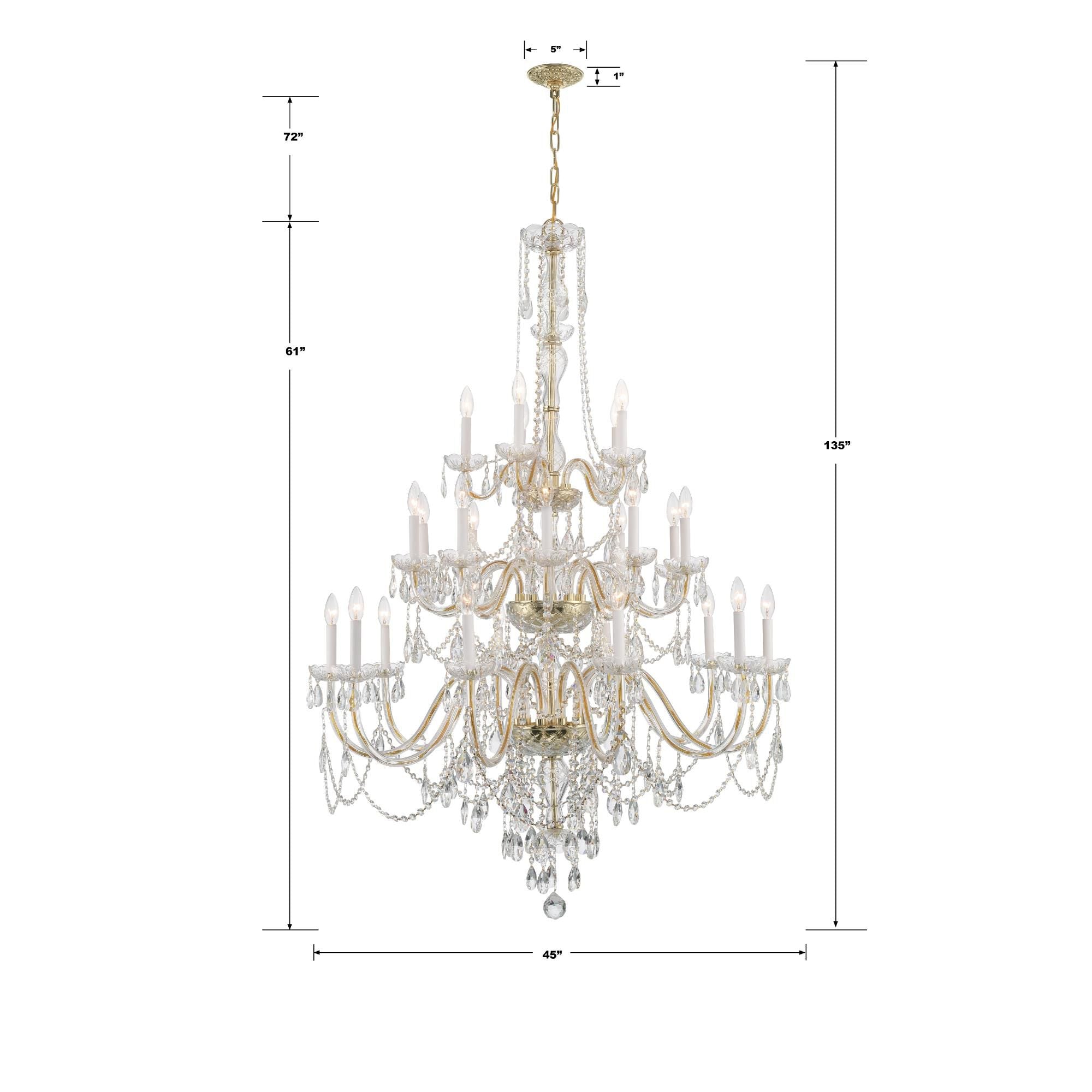 Crystorama 45 Inch 25 Light Chandelier Cp775794