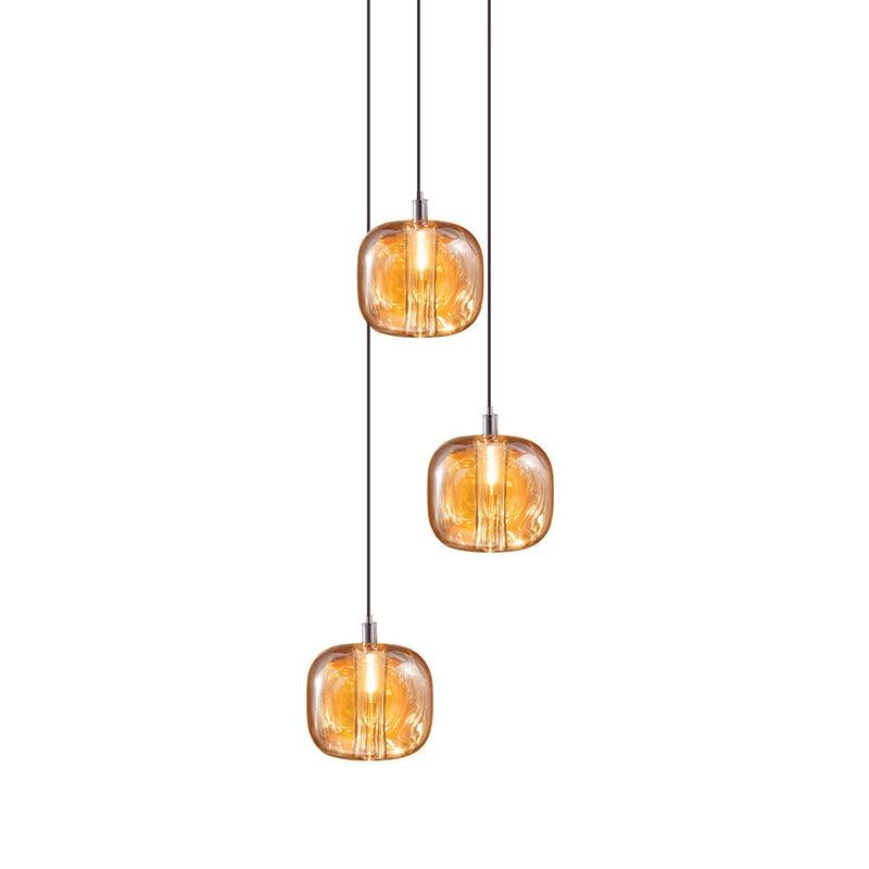 Cubie Suspension Brushed Brass Base