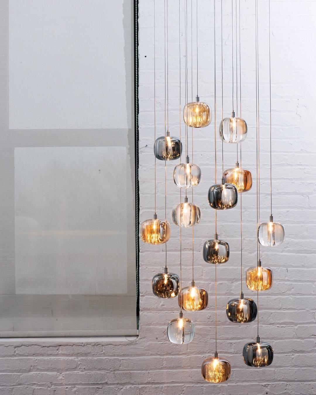 Cubie Suspension Brushed Brass Base