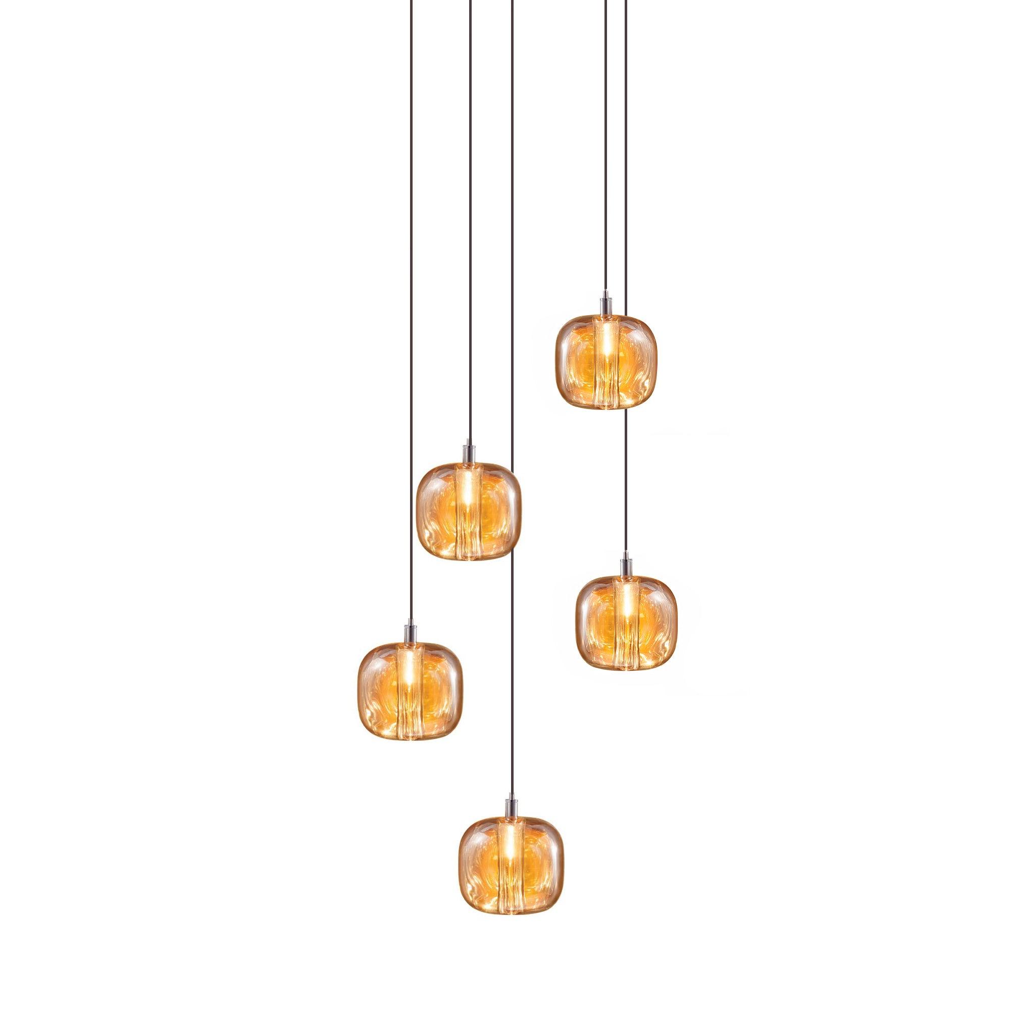 Cubie Suspension Brushed Brass Base