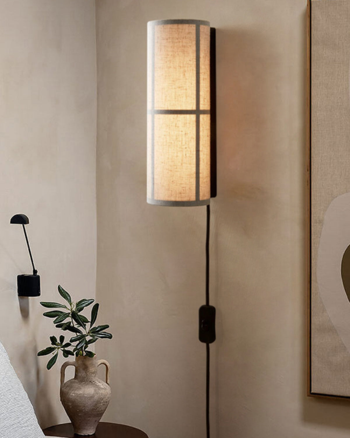 Cylinder Fabric Wall Sconce