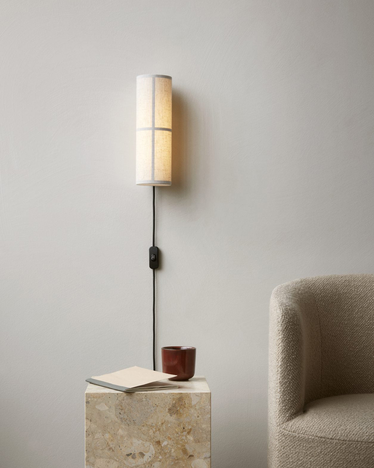 Cylinder Fabric Wall Sconce