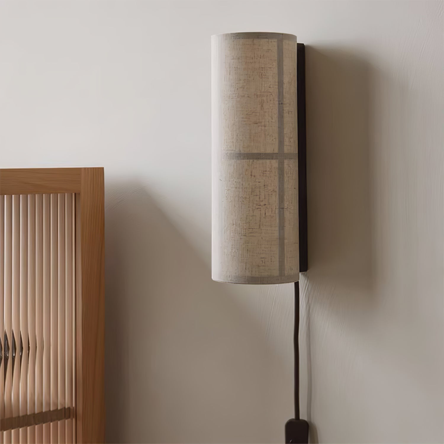 Cylinder Fabric Wall Sconce