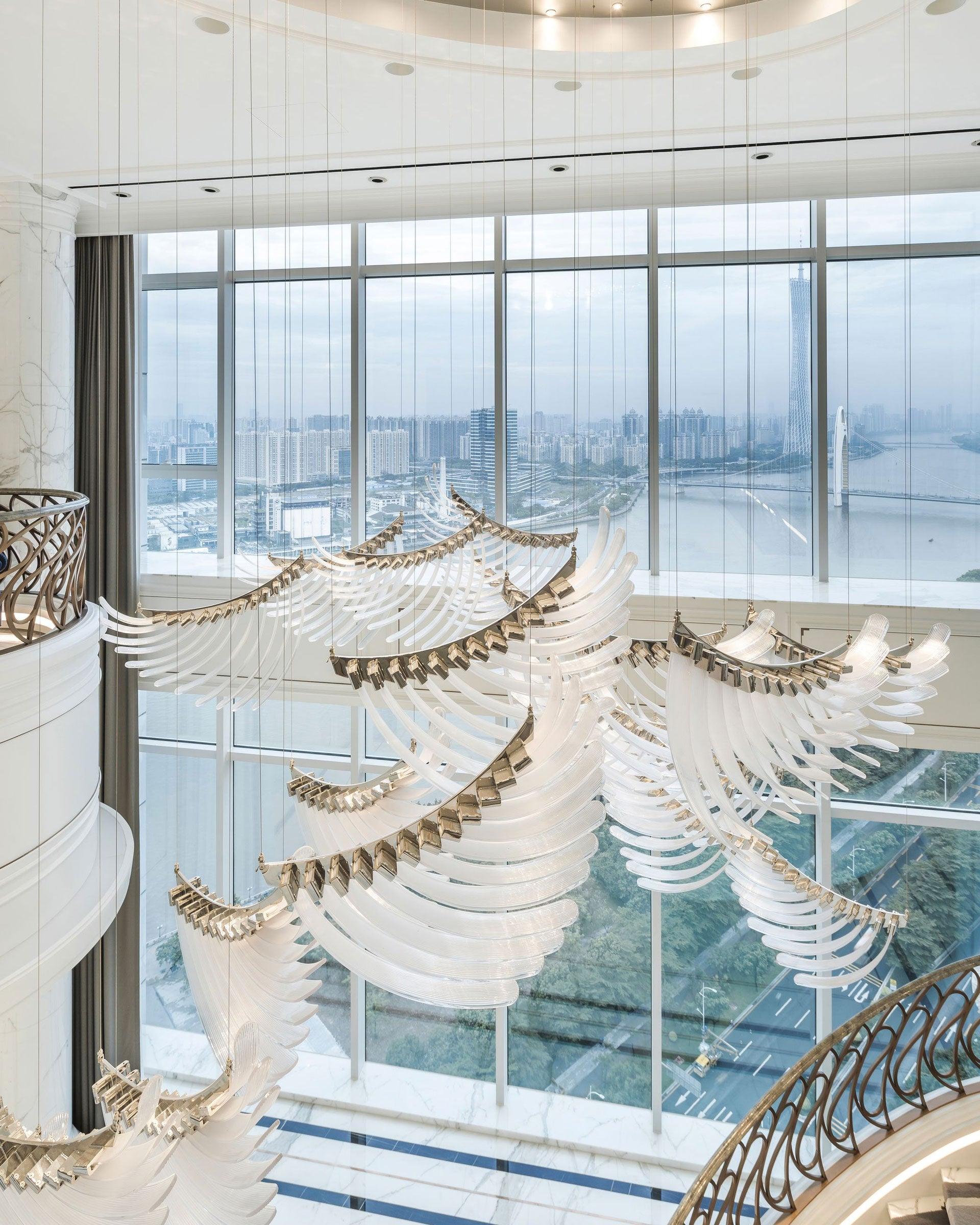 DIY Bird Feather Wings Chandelier