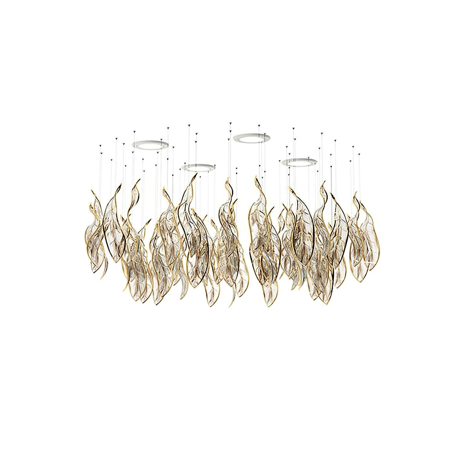 DIY Fallen Leaf Chandelier