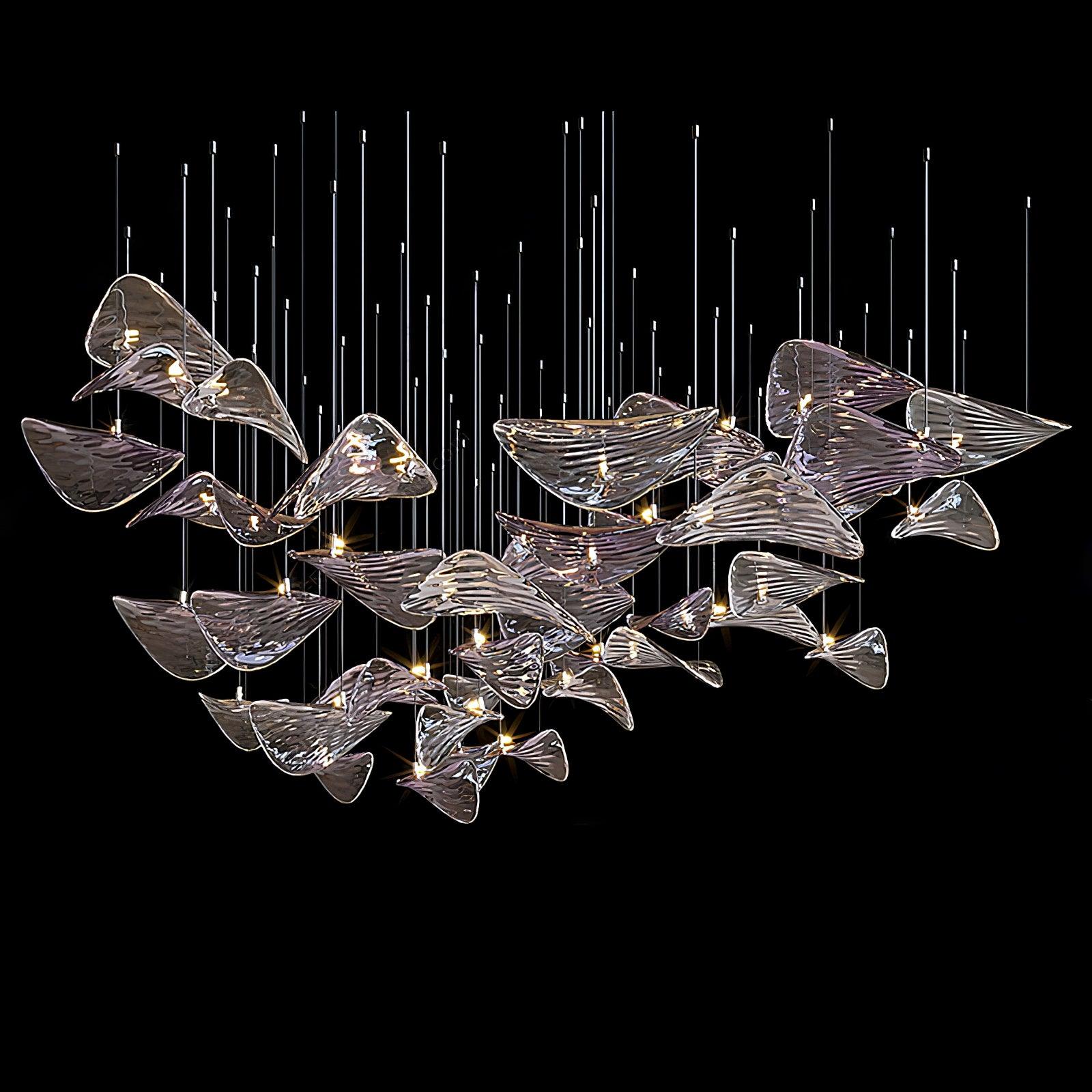 DIY Floating Leaf Chandelier