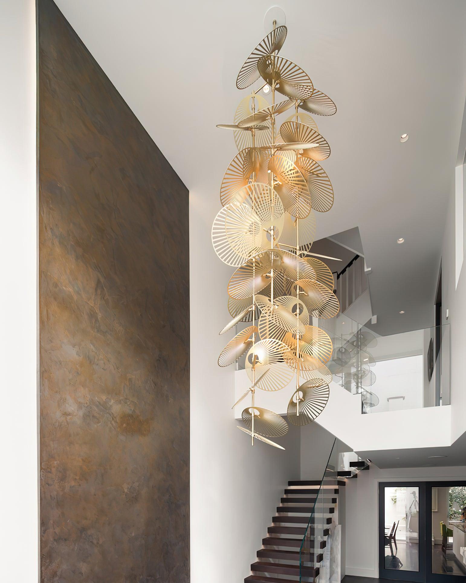 DIY Leaf Chandelier
