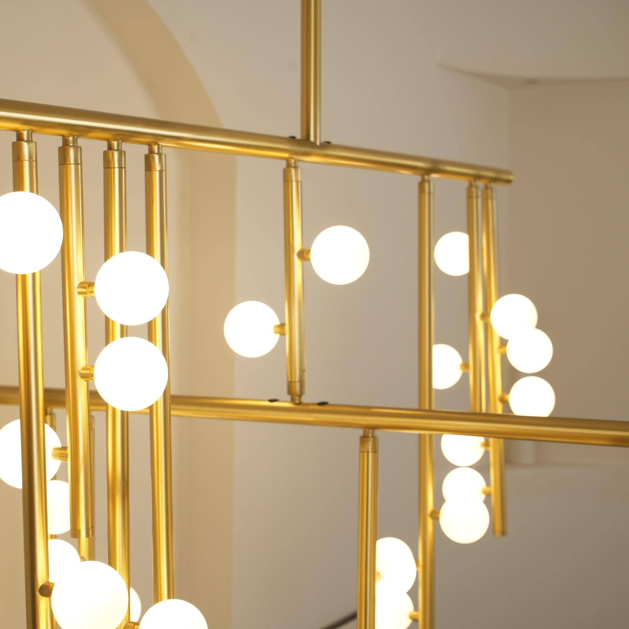 DIY Luminous Cascade Chandelier