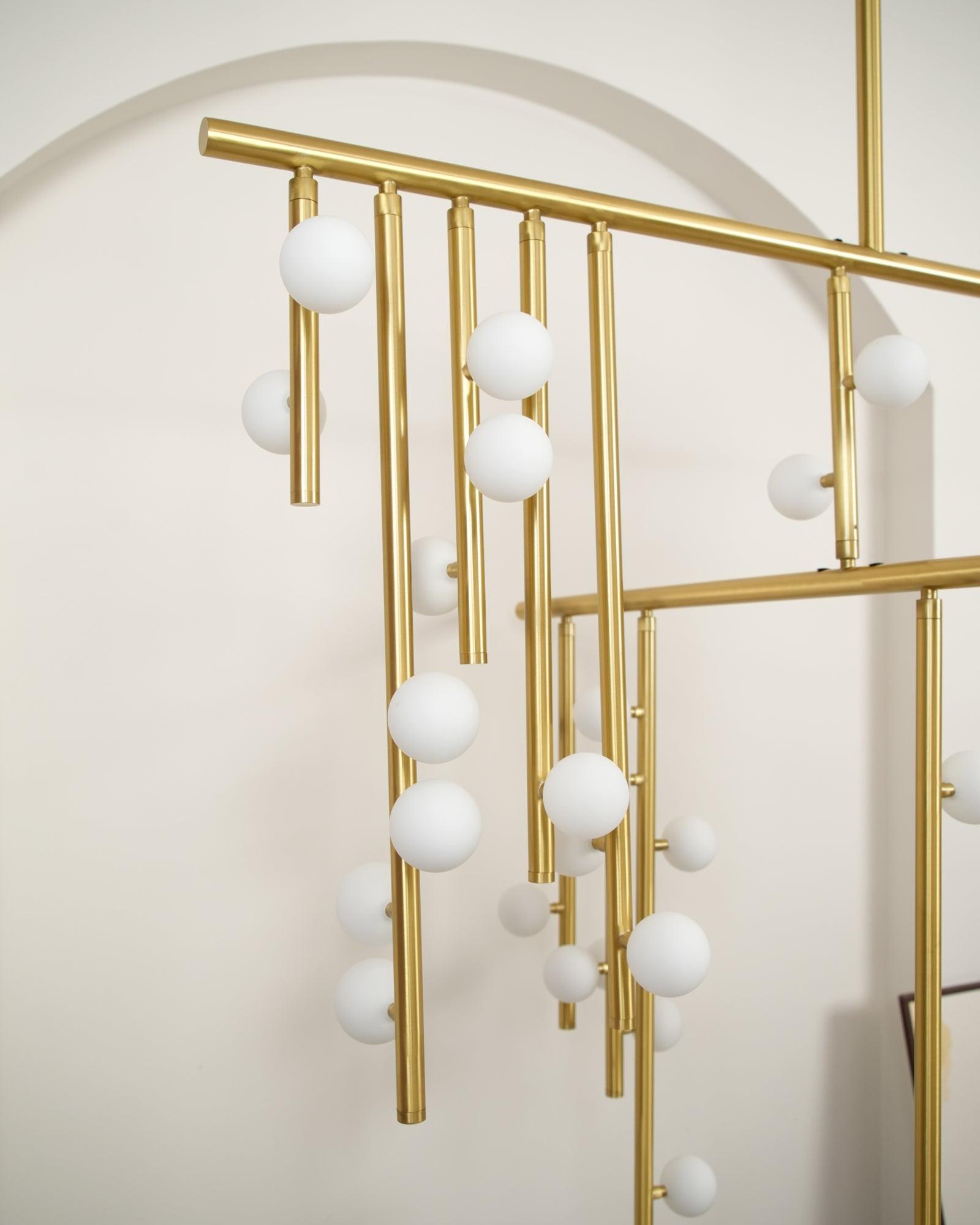 DIY Luminous Cascade Chandelier