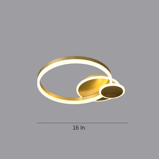 Overlapping Circles Flush Mount Ceiling Light Metal LED