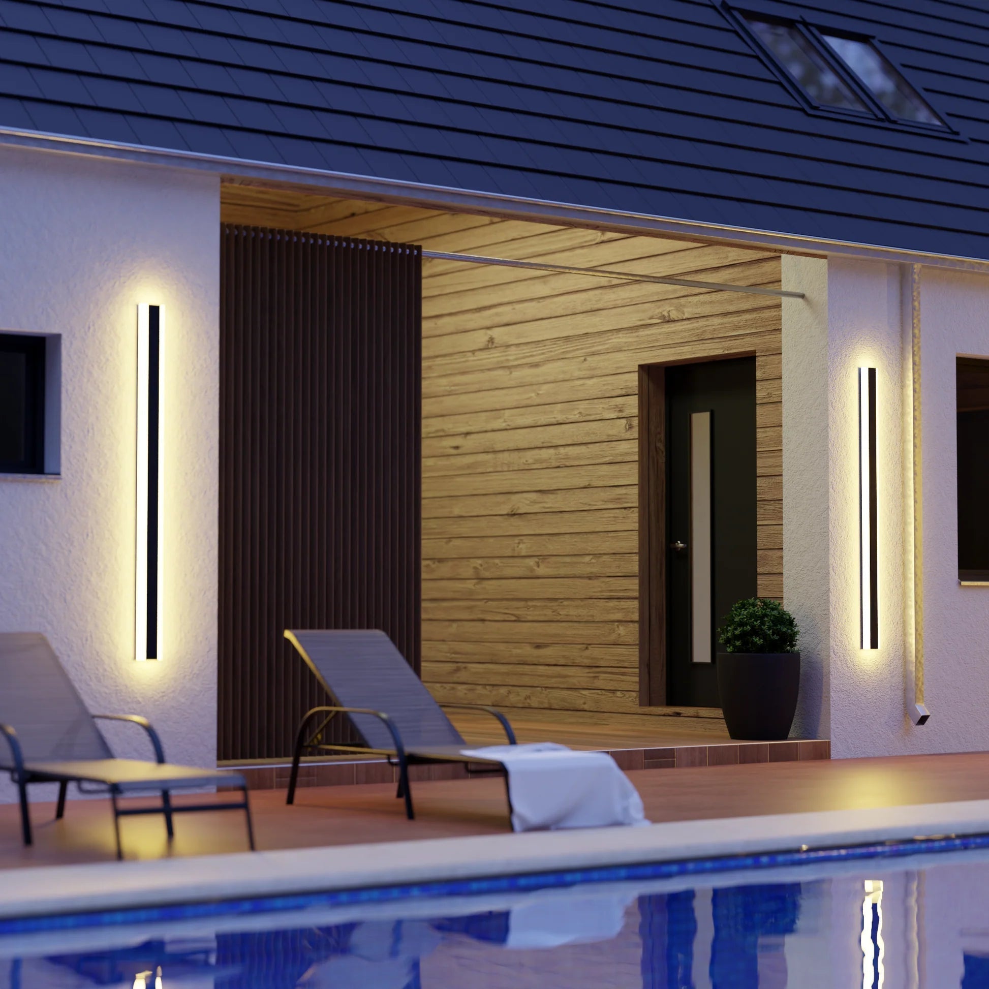 Linear LED Long Exterior Wall Light, detail angle 10, Tianguang Select