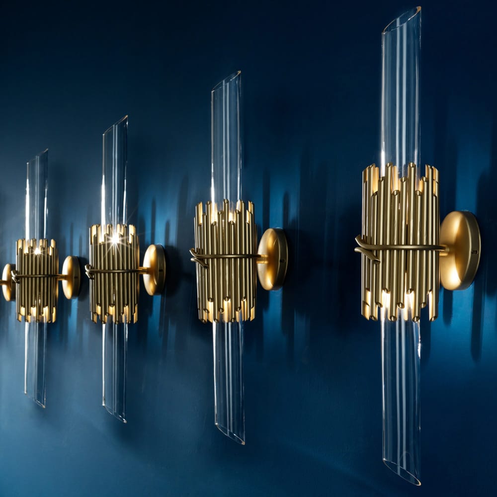 Designer Antiqued Brass Italian Wall Sconce