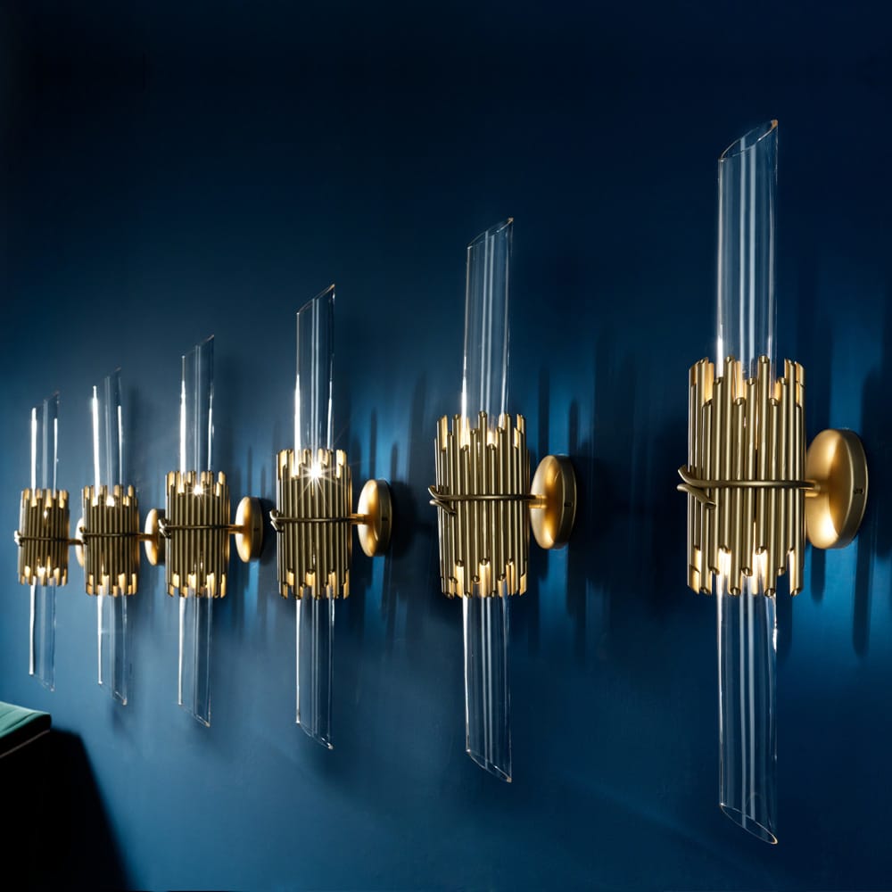 Designer Antiqued Brass Italian Wall Sconce