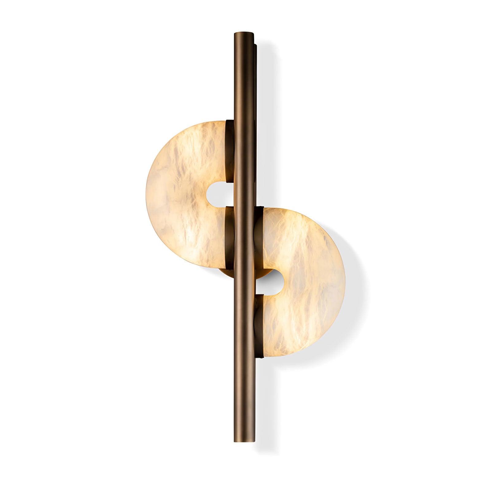 Dolly Alabaster Wall Light - Dia 30cm x H 60cm Metal, Hardwired Wall Sconce