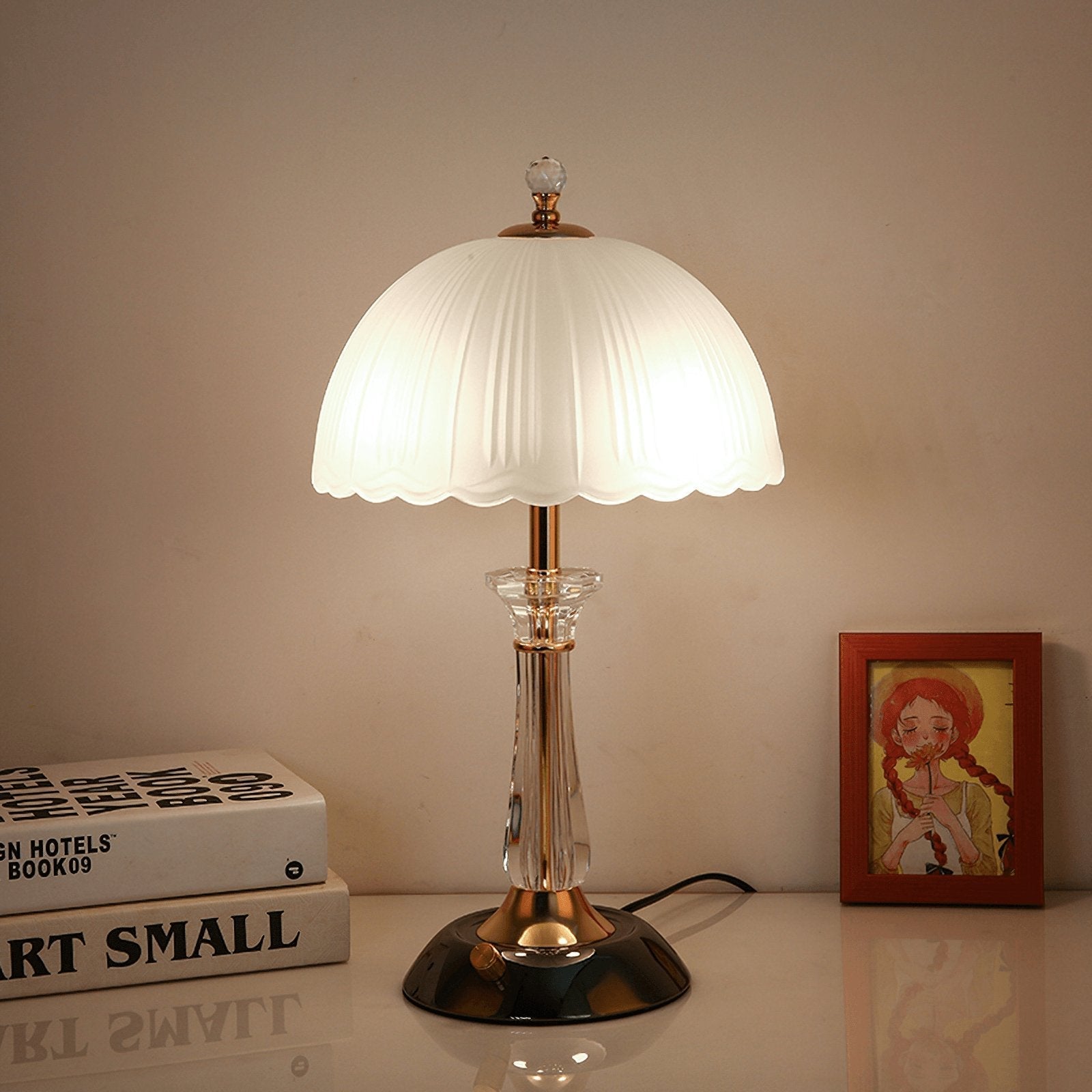 Domed Glass Table Light 9.8