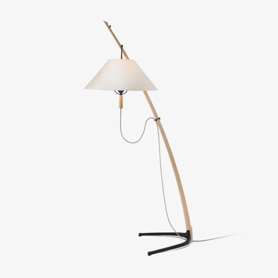 Dornstab Floor Lamp floor lamp in metal, wood, iron, fabric, walnut | Tianguang Select