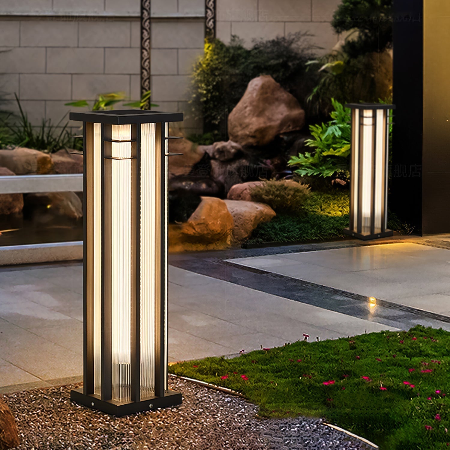 Double Axis Outdoor Post Floor Lamp