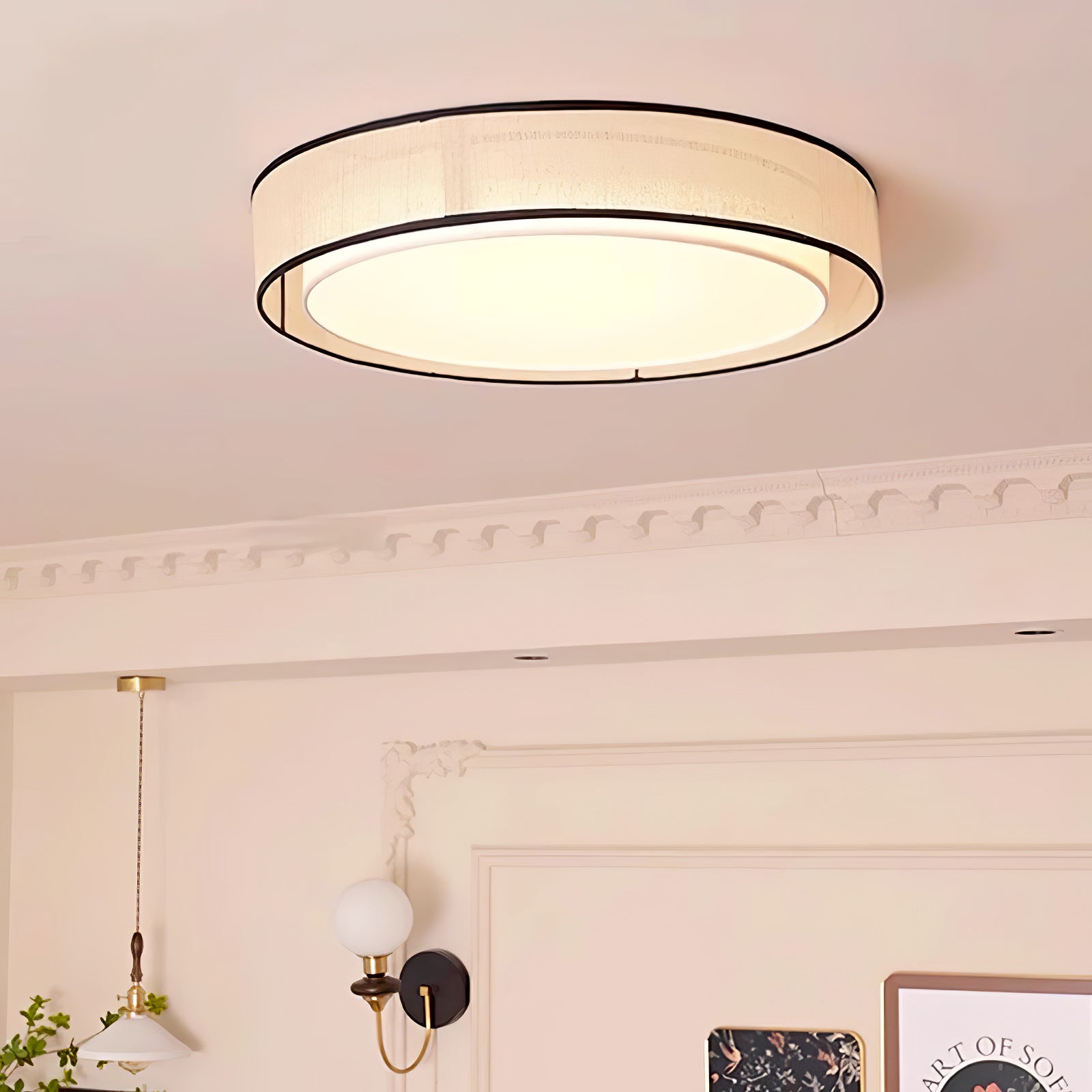 Drum Rould Ceiling Light