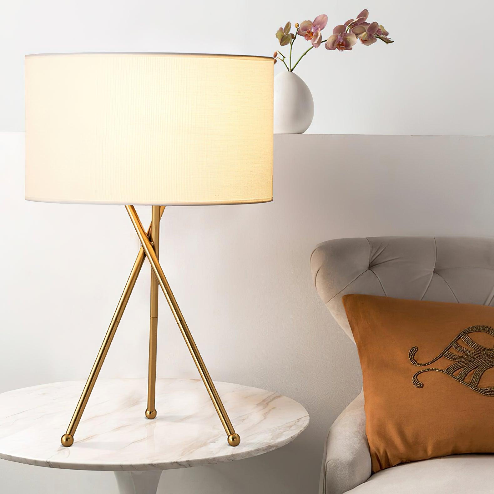 Drum Shaped Table Lamp 13.8