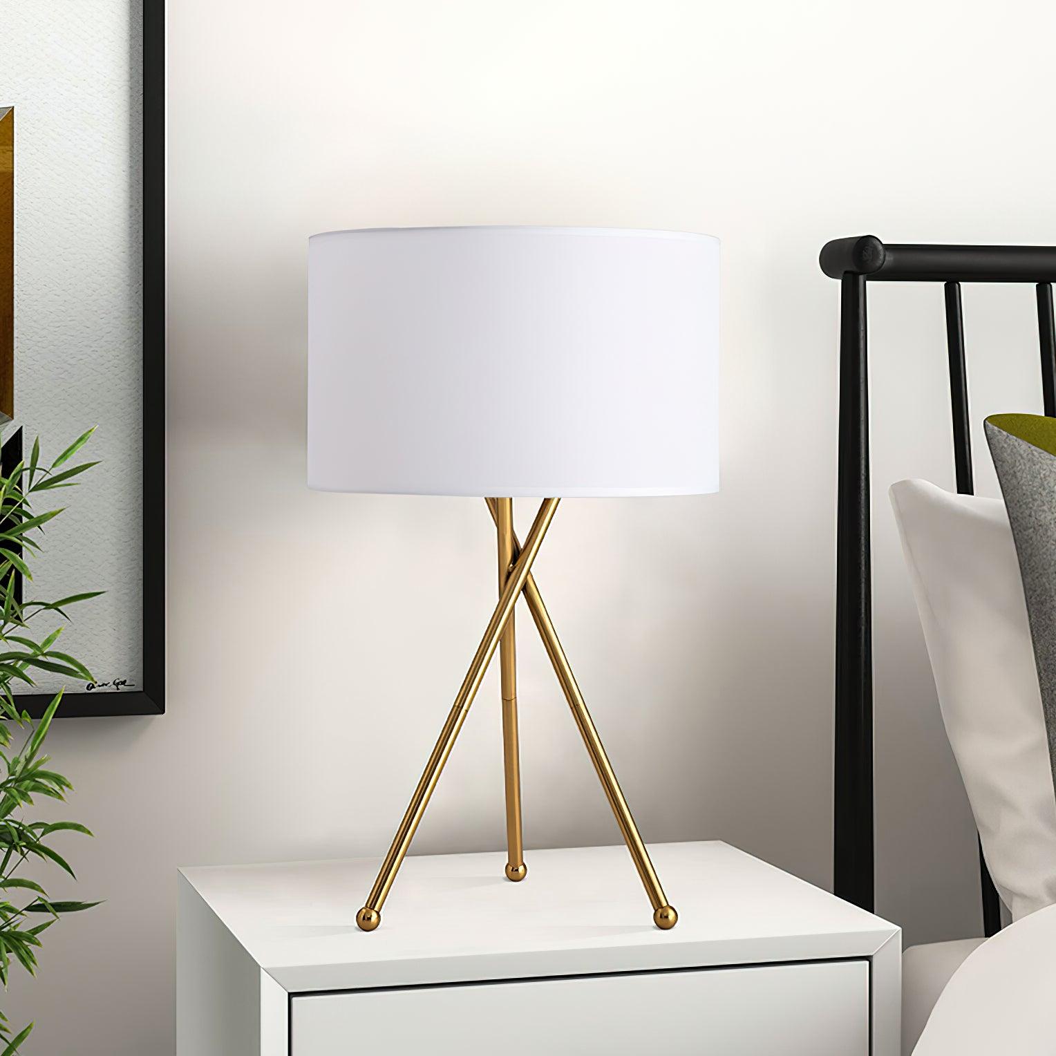 Drum Shaped Table Lamp 13.8