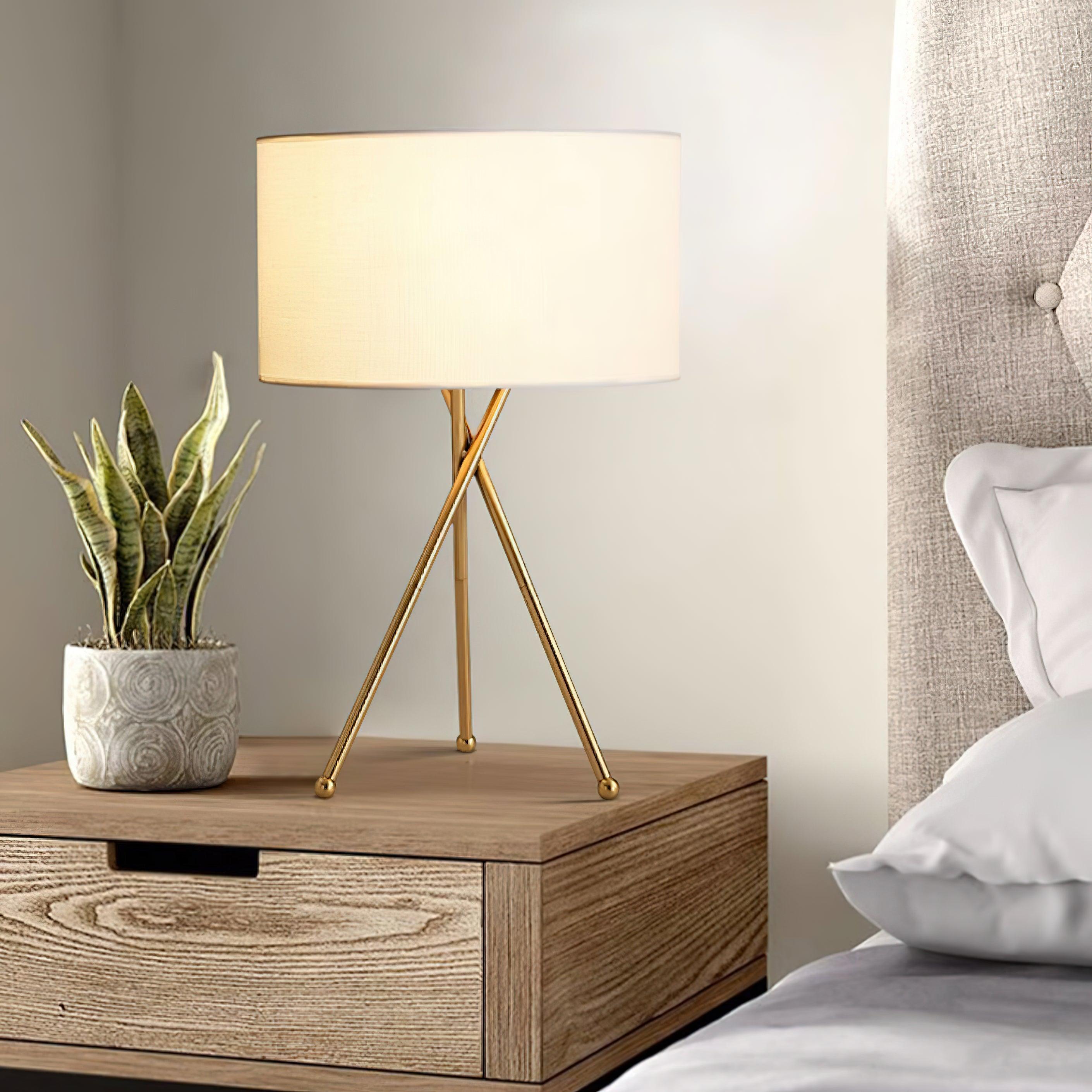 Drum Shaped Table Lamp 13.8