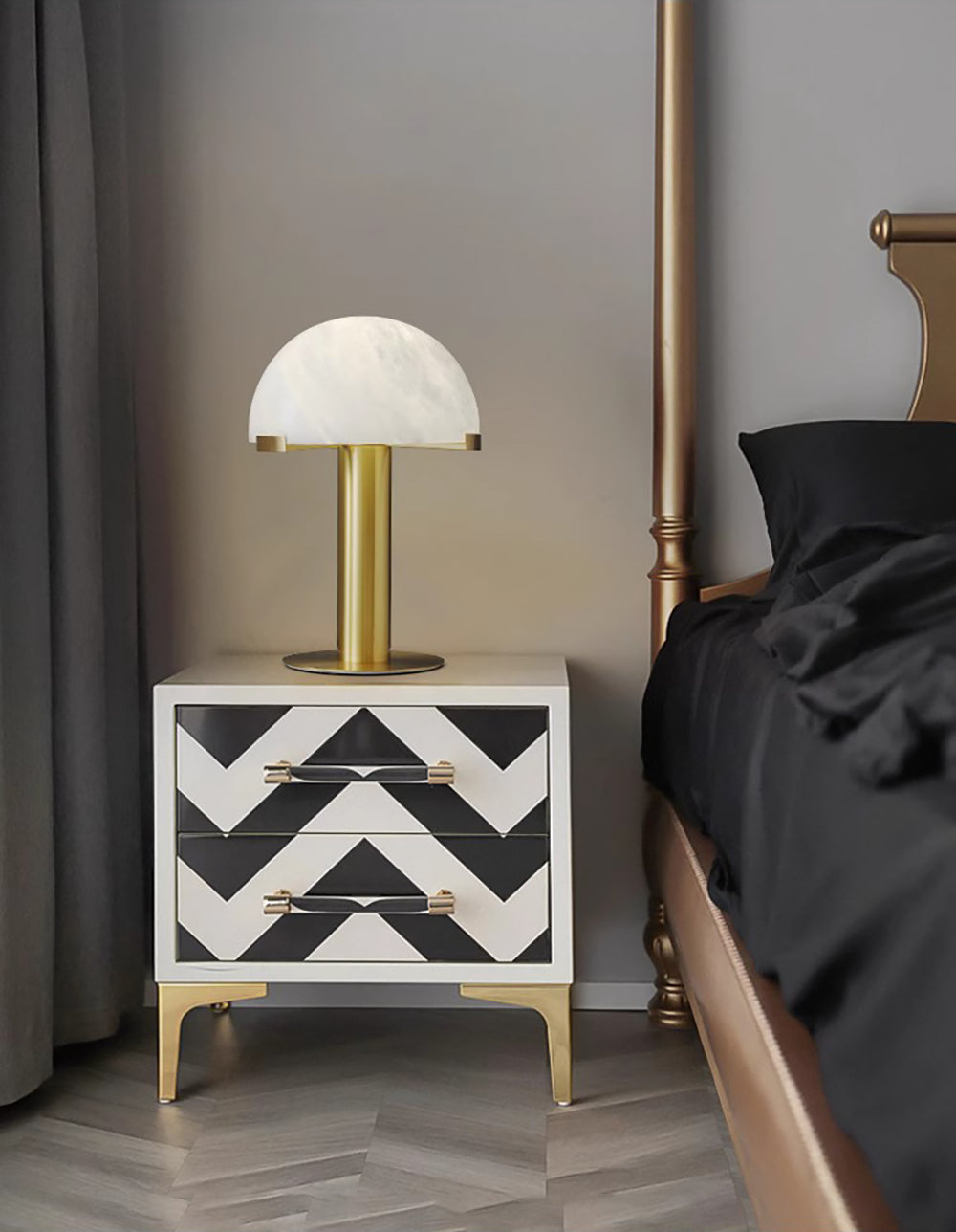 Elegance Alabaster Portable Lamp Table Lamp