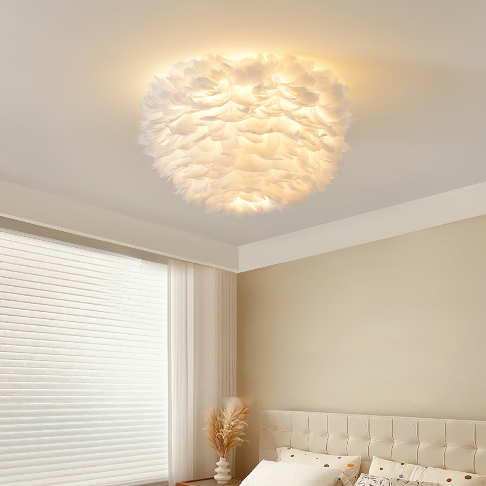 Feathered Ceiling Light