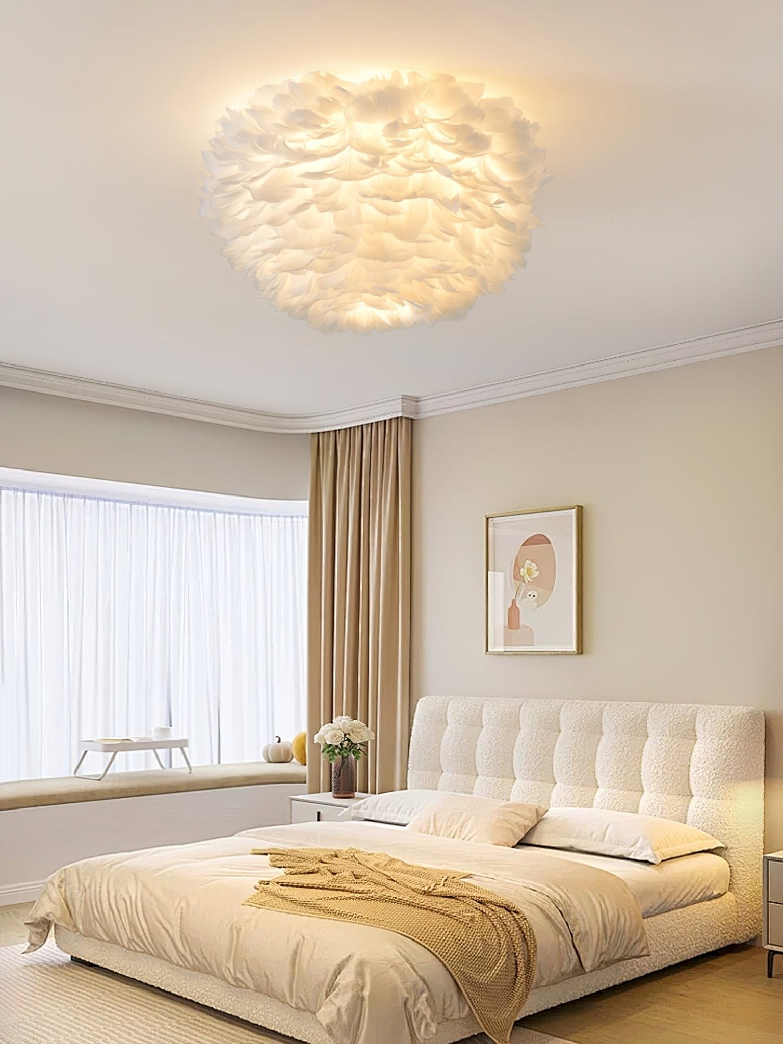 Feathered Ceiling Light