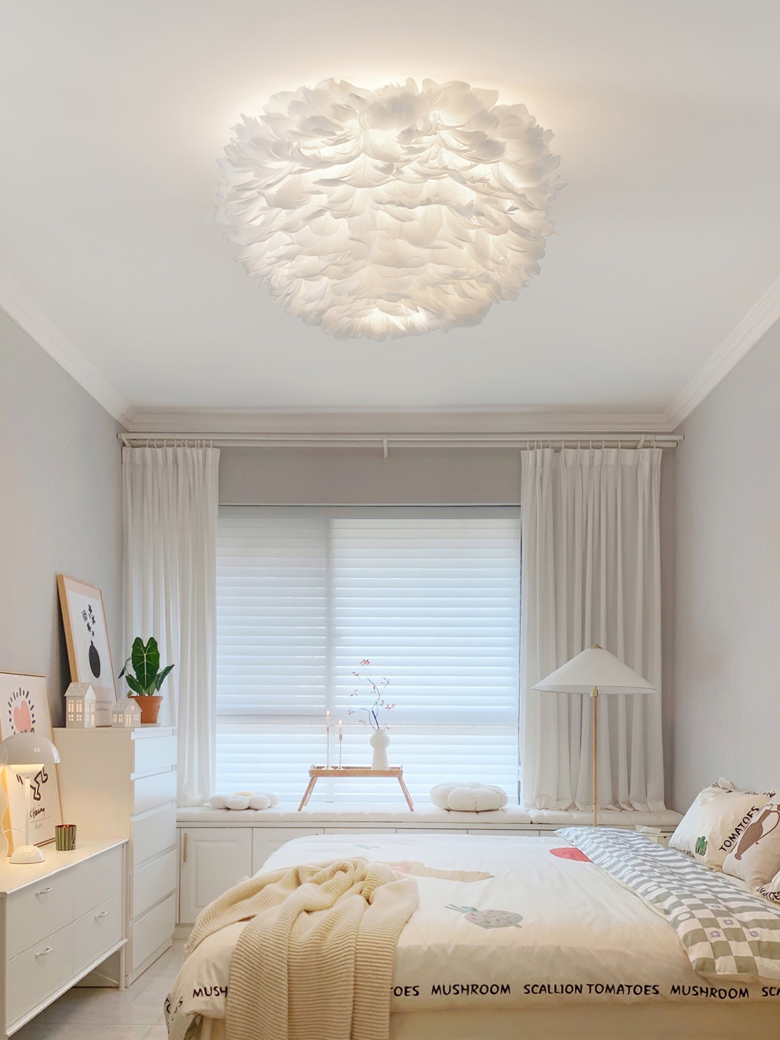Feathered Ceiling Light