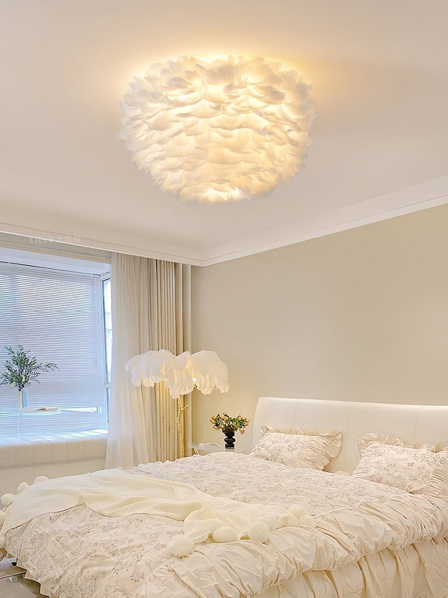 Feathered Ceiling Light