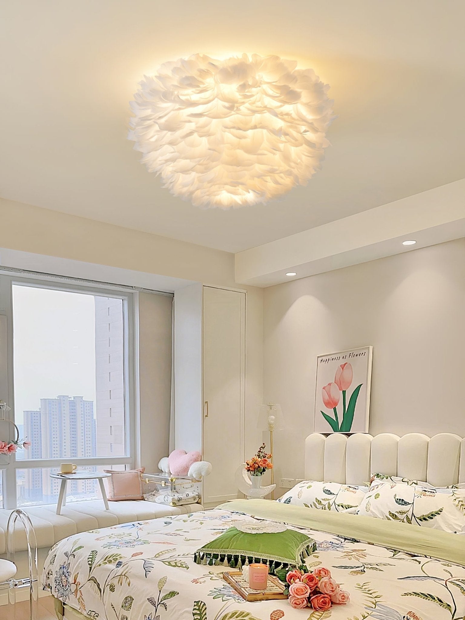 Feathered Ceiling Light