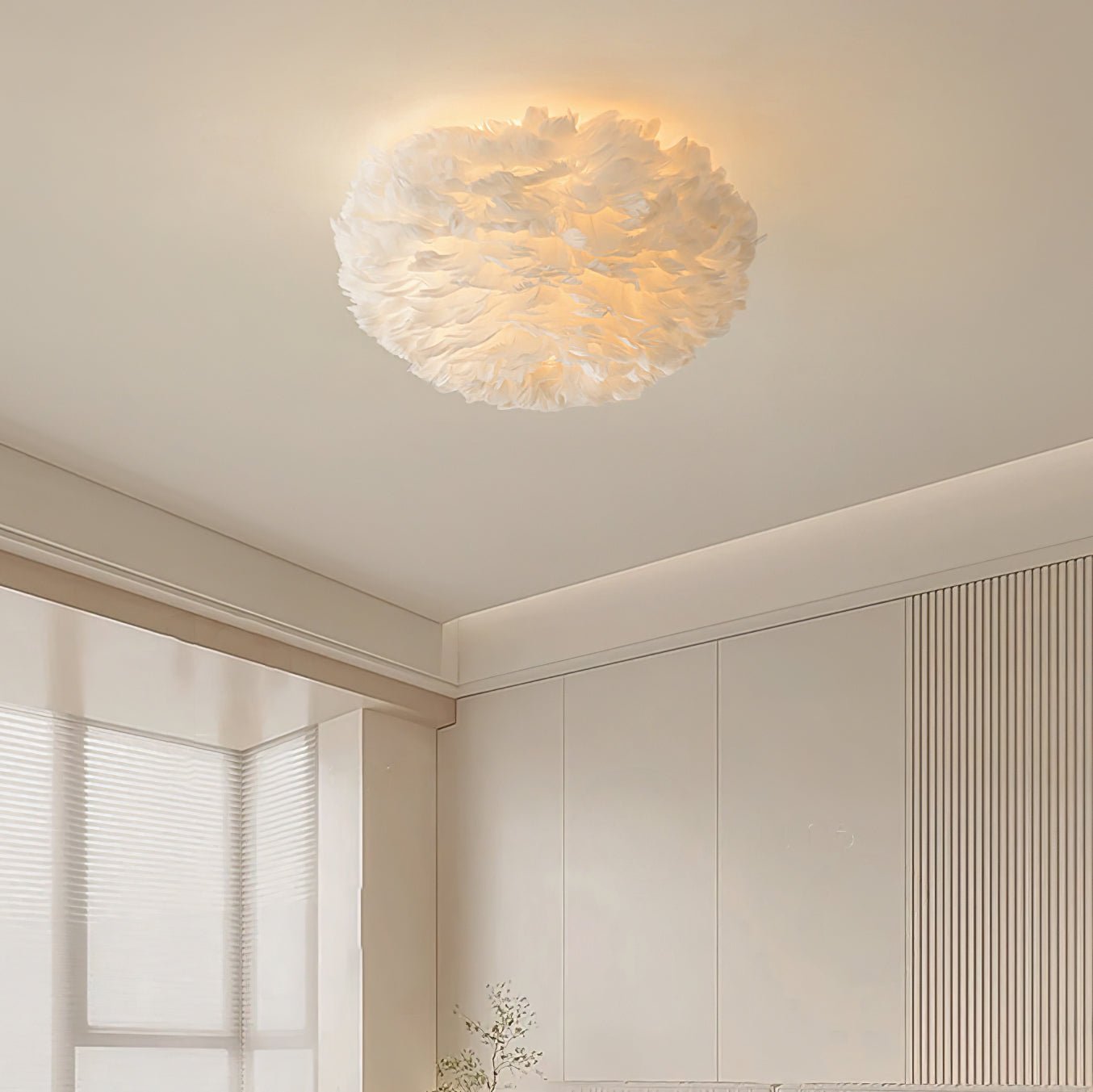Feathered Ceiling Light