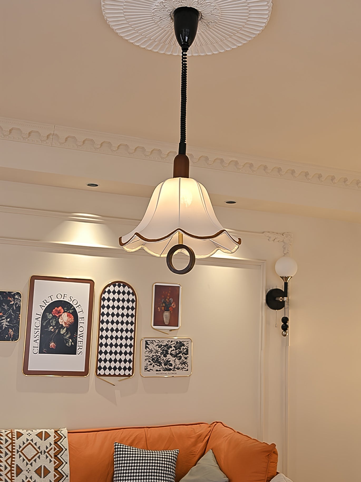Eryn Fabric Pendant Light detail view 10