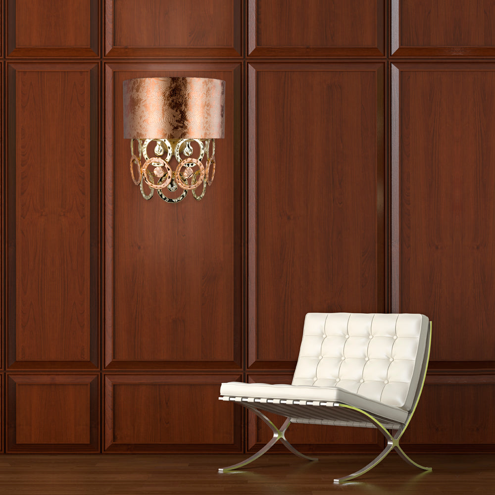 Luxury Copper Print Wall Sconce