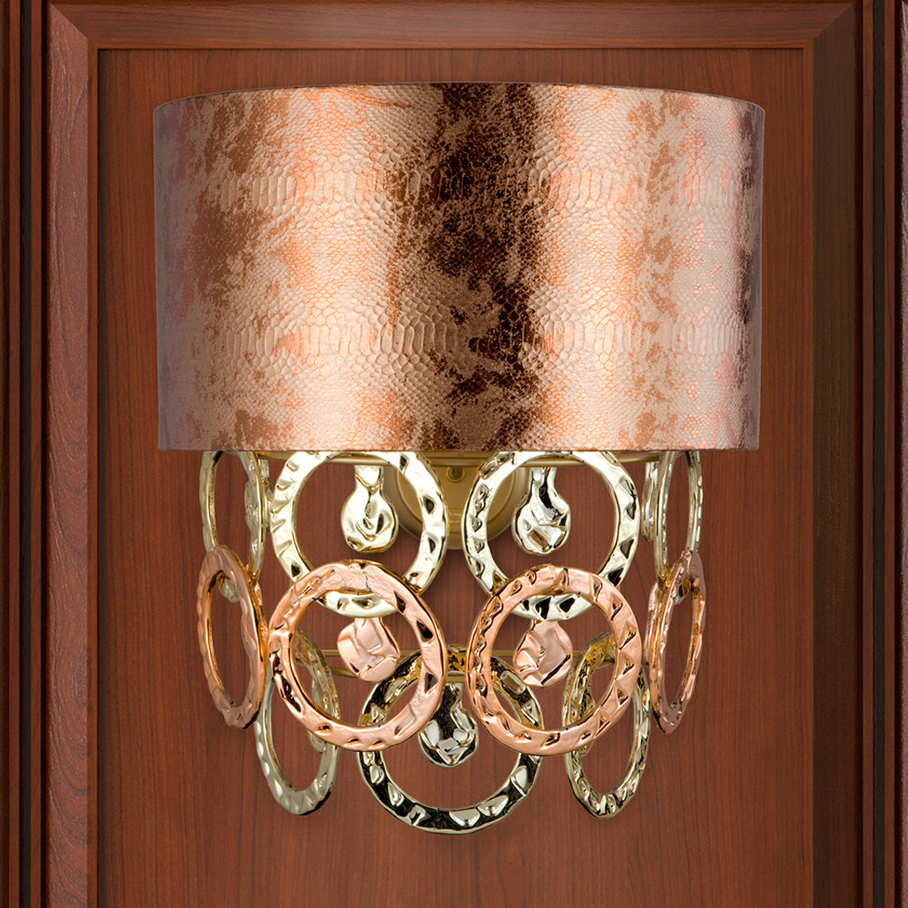 Luxury Copper Print Wall Sconce