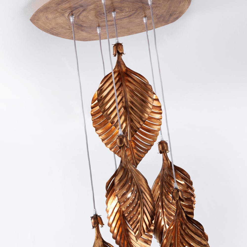 Exclusive Italian Palm Leaf Designer Ceiling Chandelier
