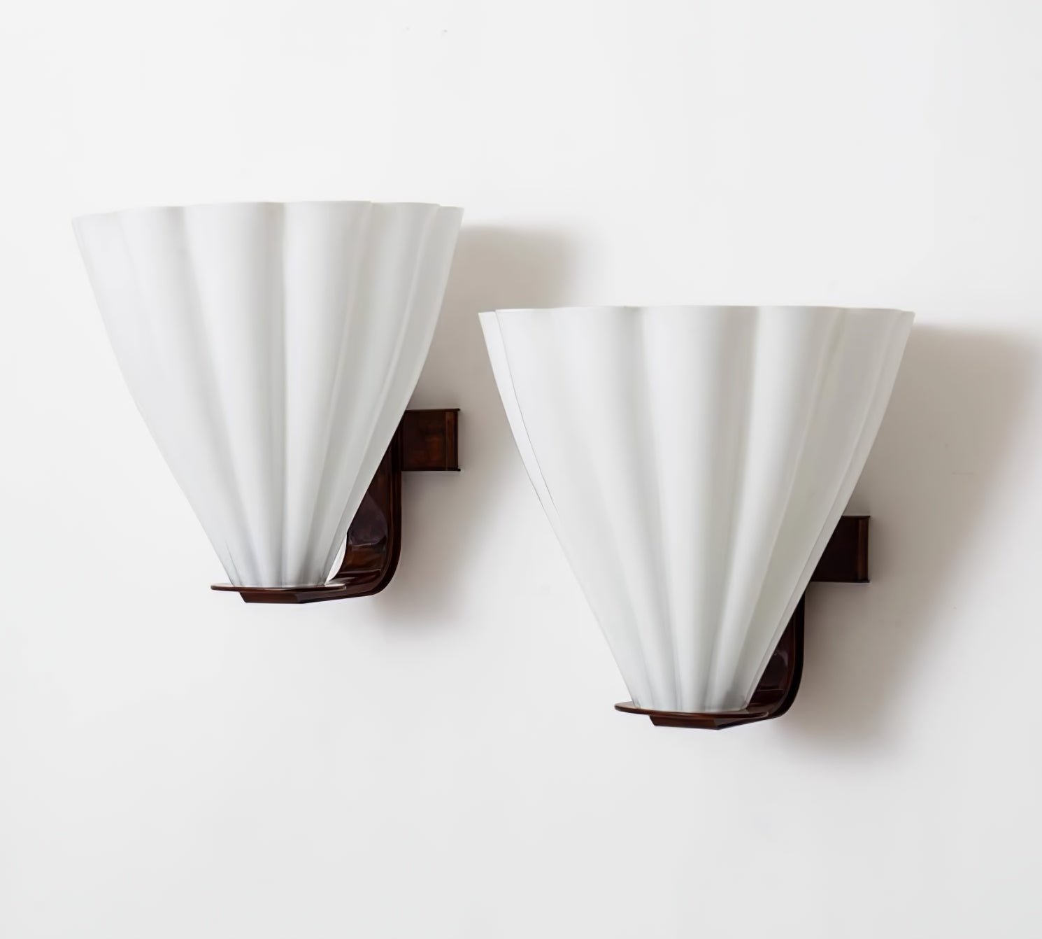 Fan Shaped Glass Wall Sconce